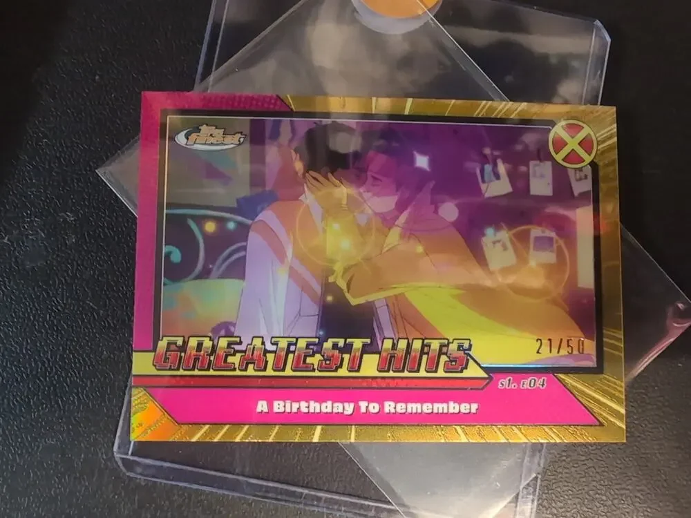 2025 Topps FINEST X-Men 97 Birthday Remember Greatest Hits Gold Refractor # /50